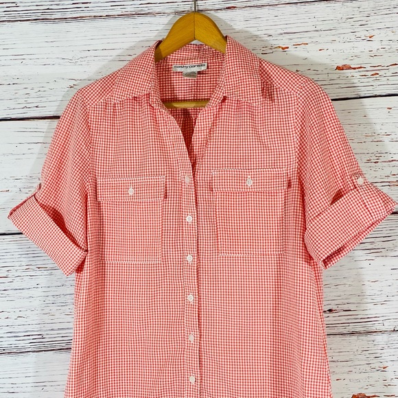 Cathy Daniels Tops - Vintage Cathy Daniels Med Short Sleeve Button Down Shirt Red Check Retro
Farm